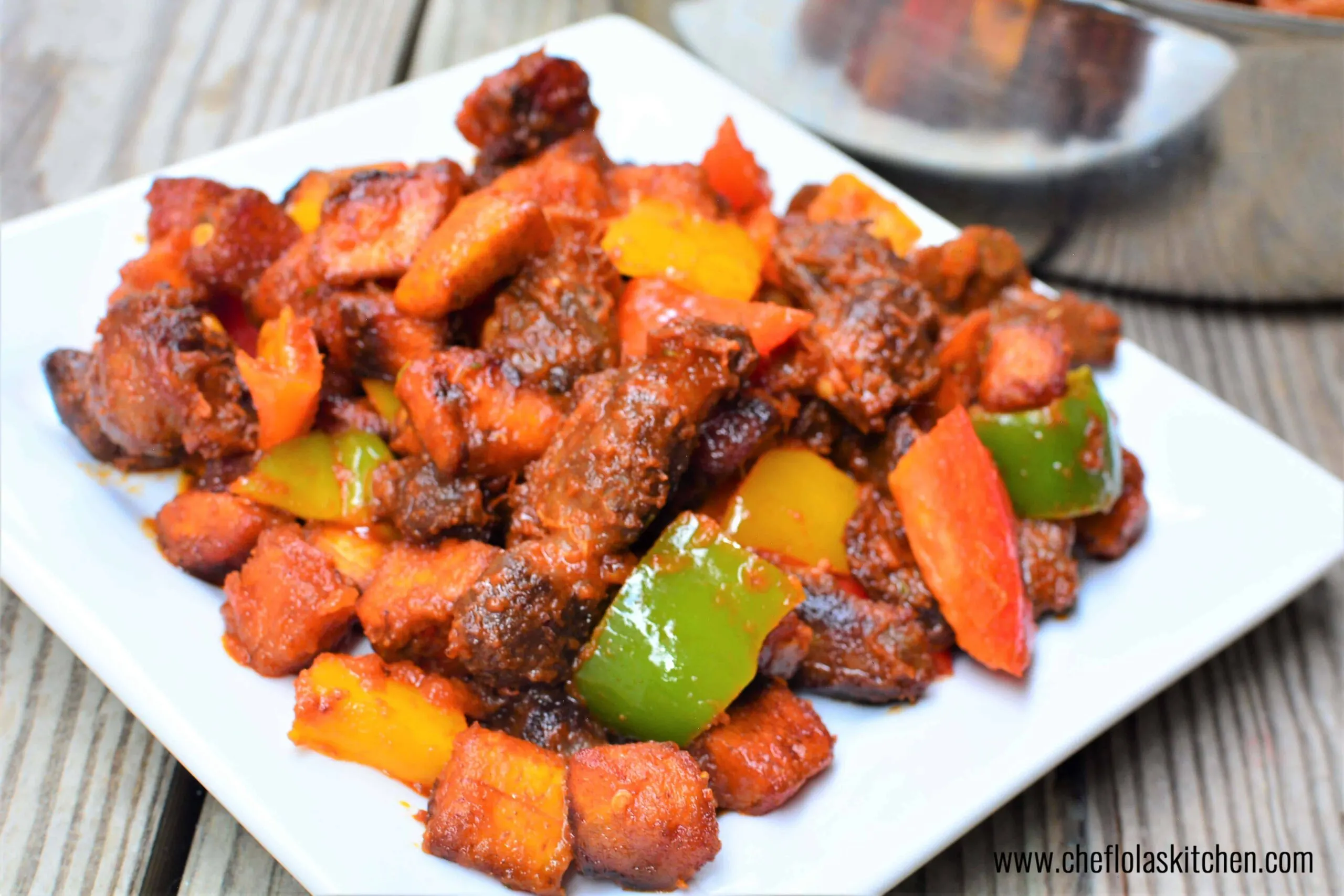 Gizdodo made with chicken gizzard, ripe plantain, scotch bonnet, tatashe, onions, vegetable oil and seasoning cubes - RoyalRoom Restaurant Lagos