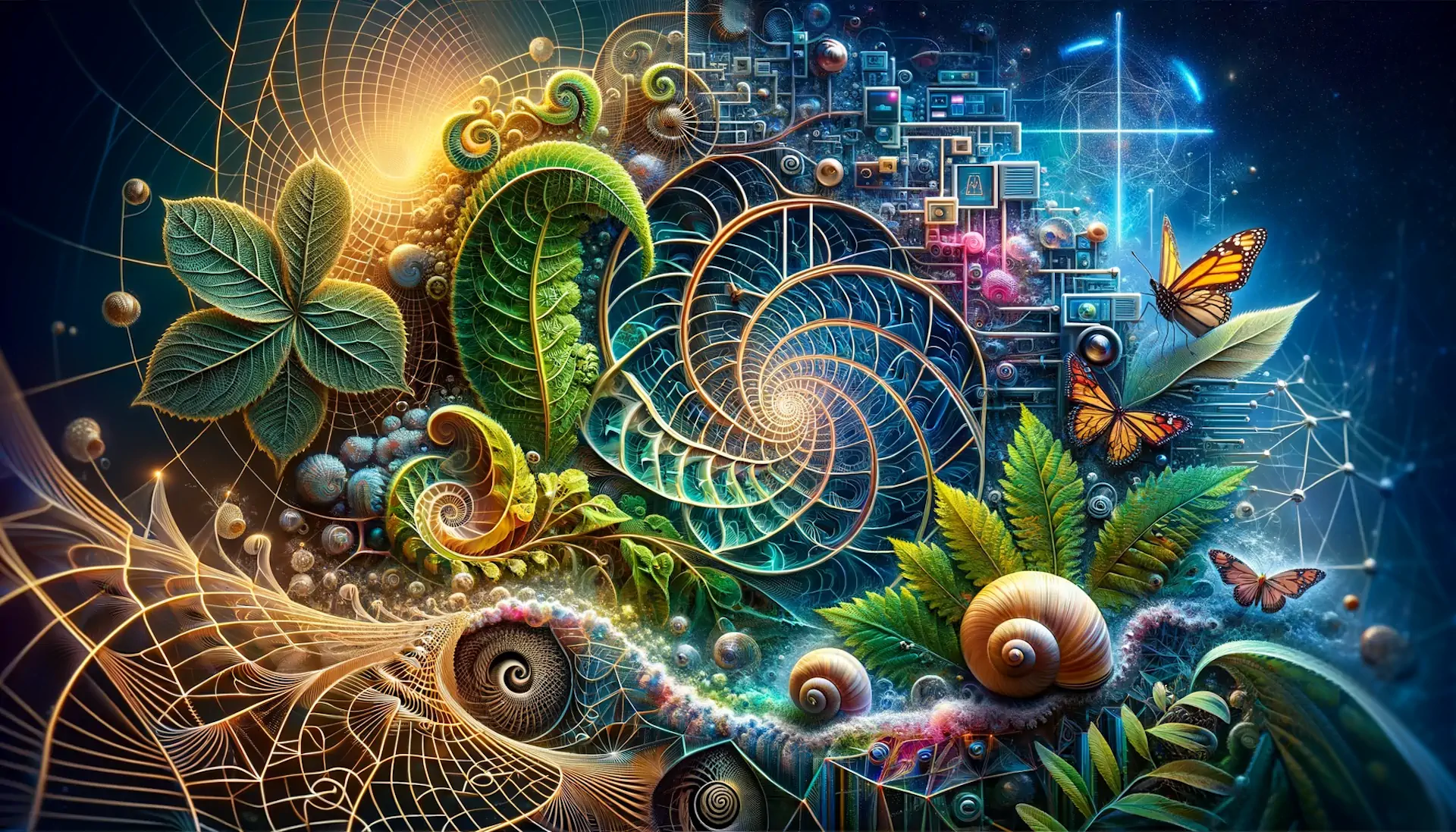 Abstract neural network with digital leaves