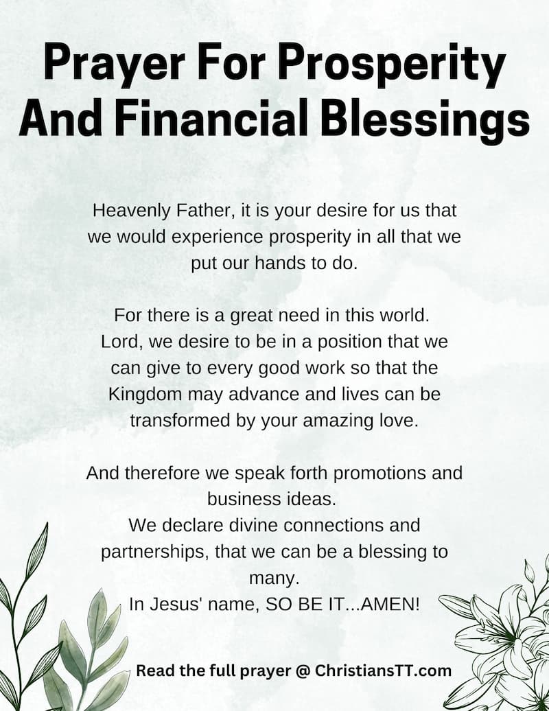 Prayer for prosperity and financial blessings from The Money Script
