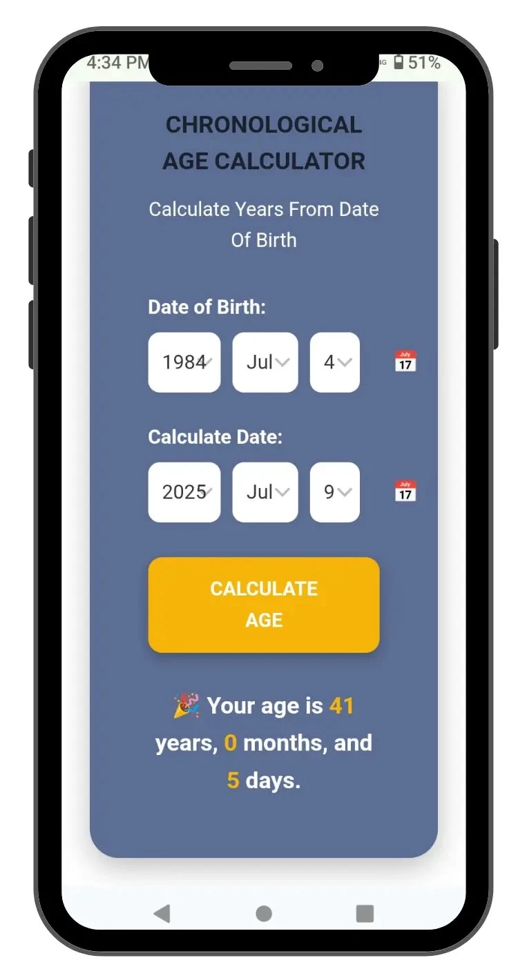 Free Chronological Age Calculator - Mind-blowing Results!