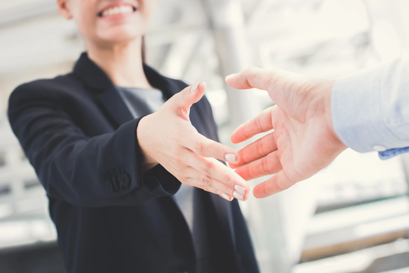 Business handshake symbolizing partnership
