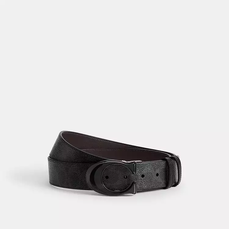 Coach Men's Signature Reversible Belt