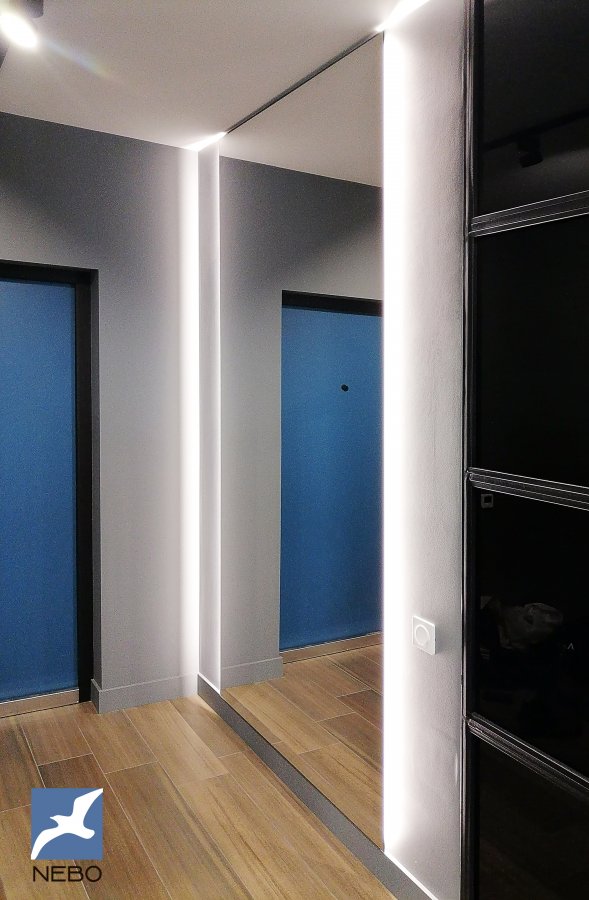 Зеркало 250×100 с подсветкой большое