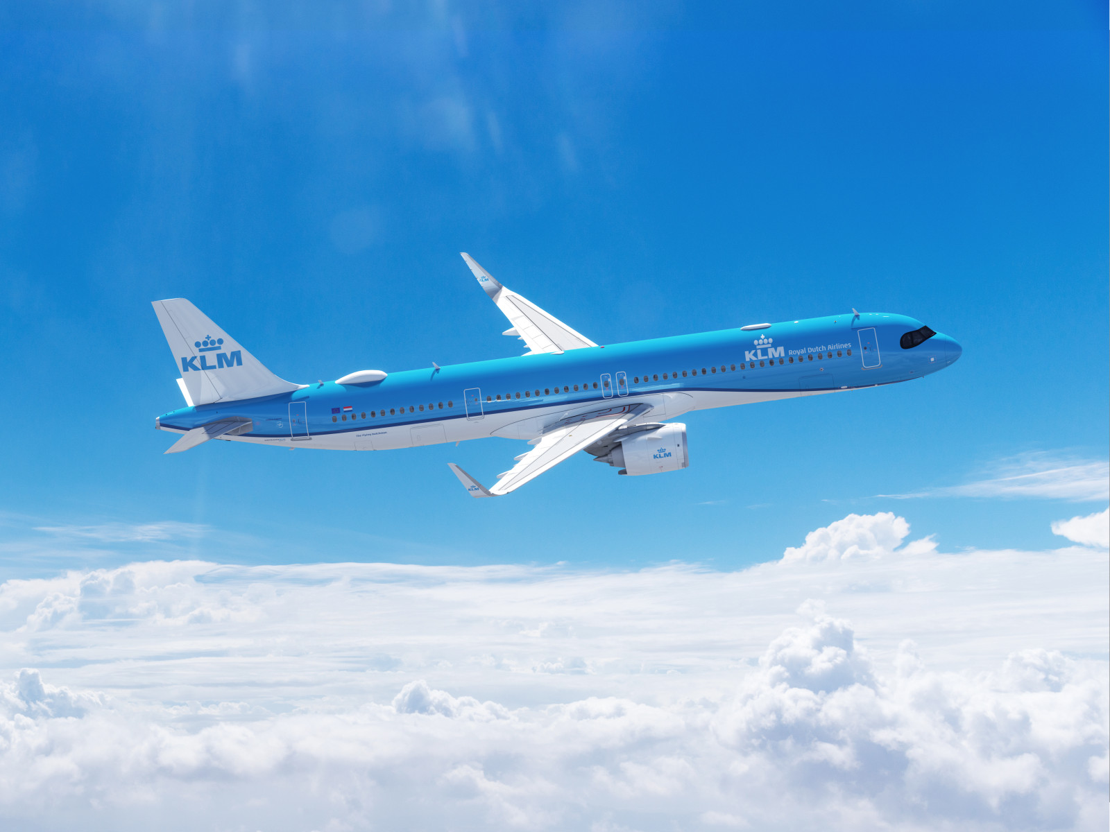 KLM Royal Dutch Airlines plane flying