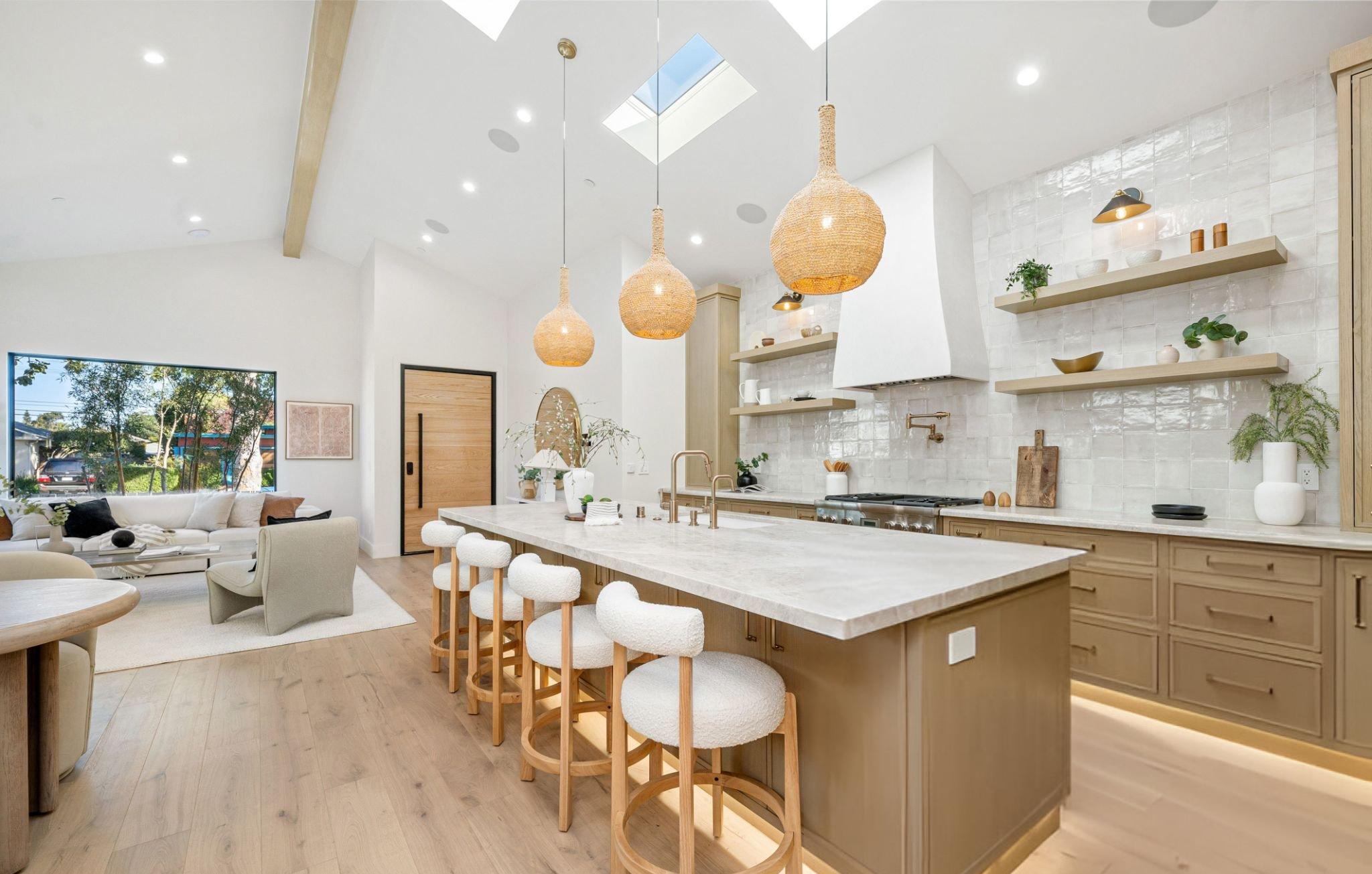 Modern white kitchen remodel Austin TX