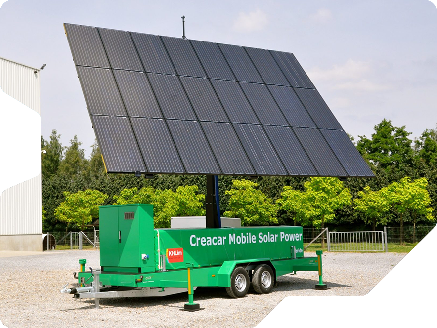 Solar trailer - Mobile solar panels sustainable power on demand