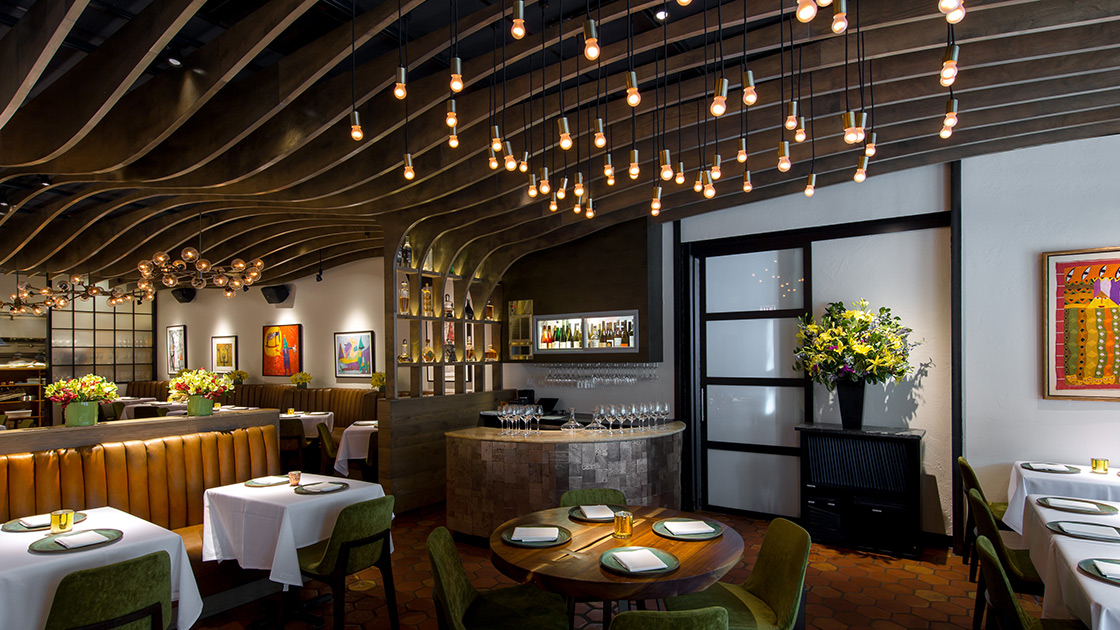 Interior of Atelier restaurant Chicago