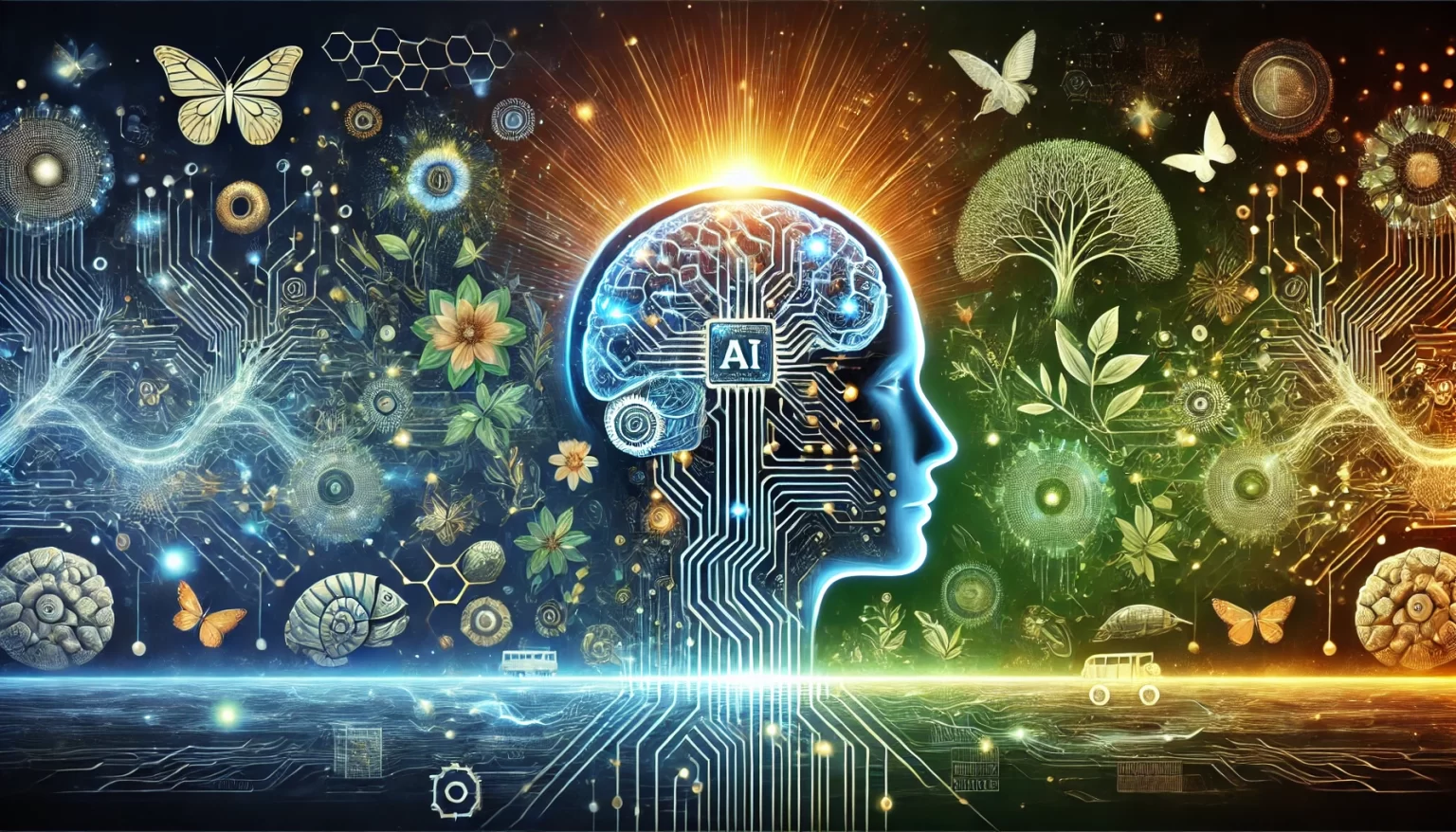 Yapay zeka ağ bağlantısını temsil eden soyut görsel