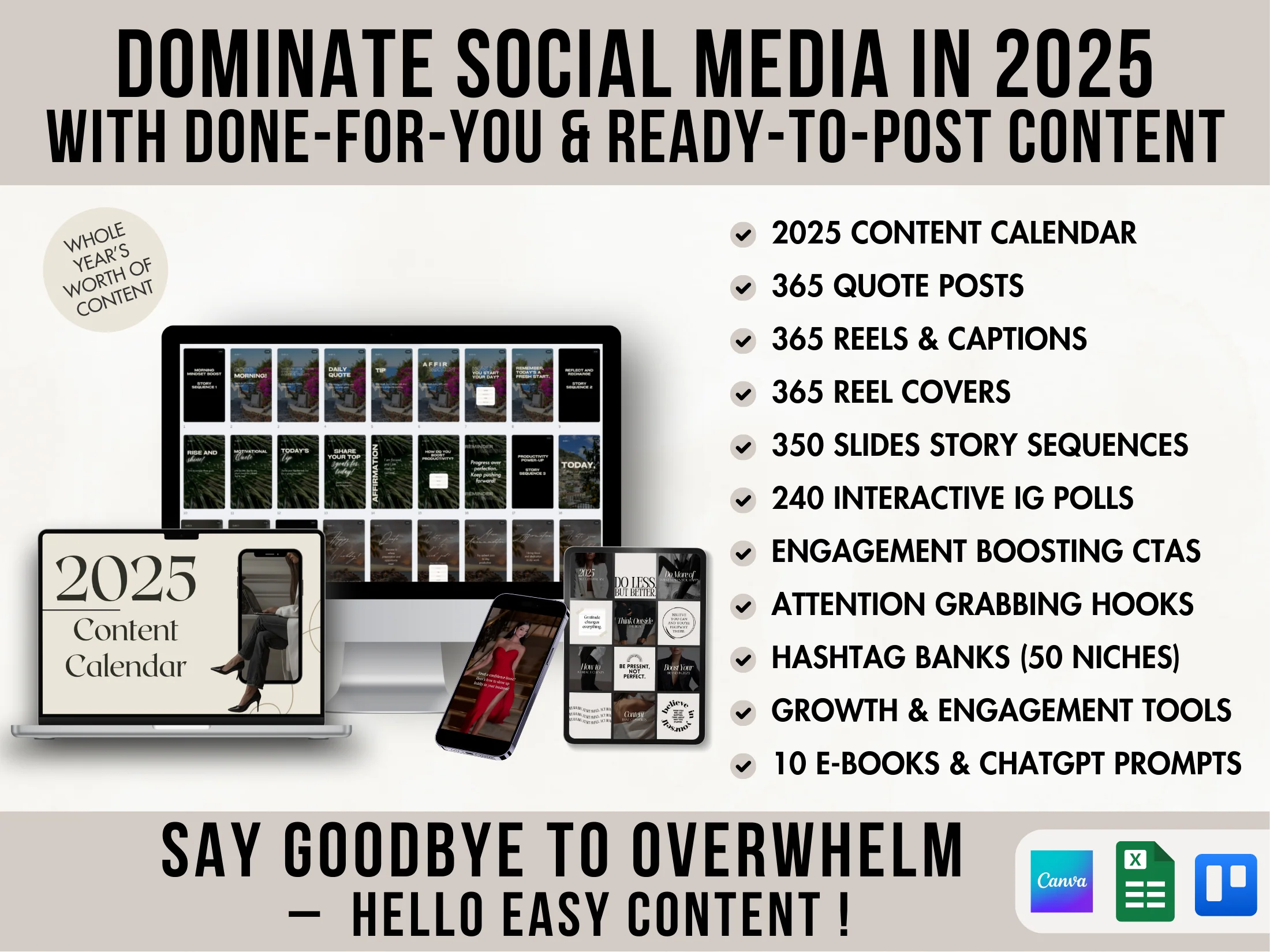 2025 social media domination DFY content bundle