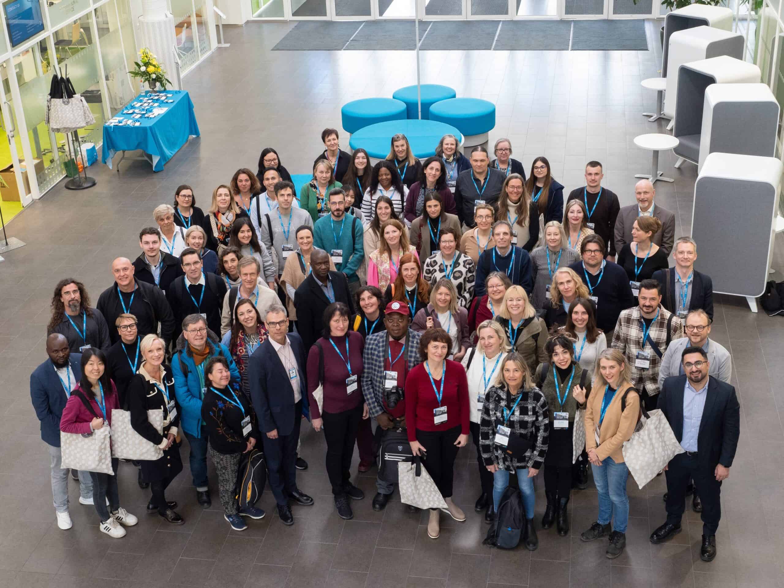 European students collaborating in international university program