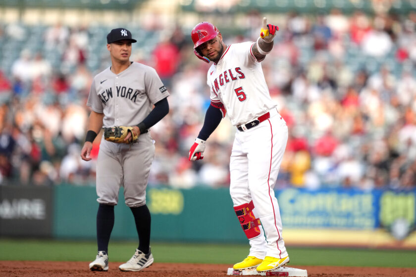 Angels vs Yankees game action