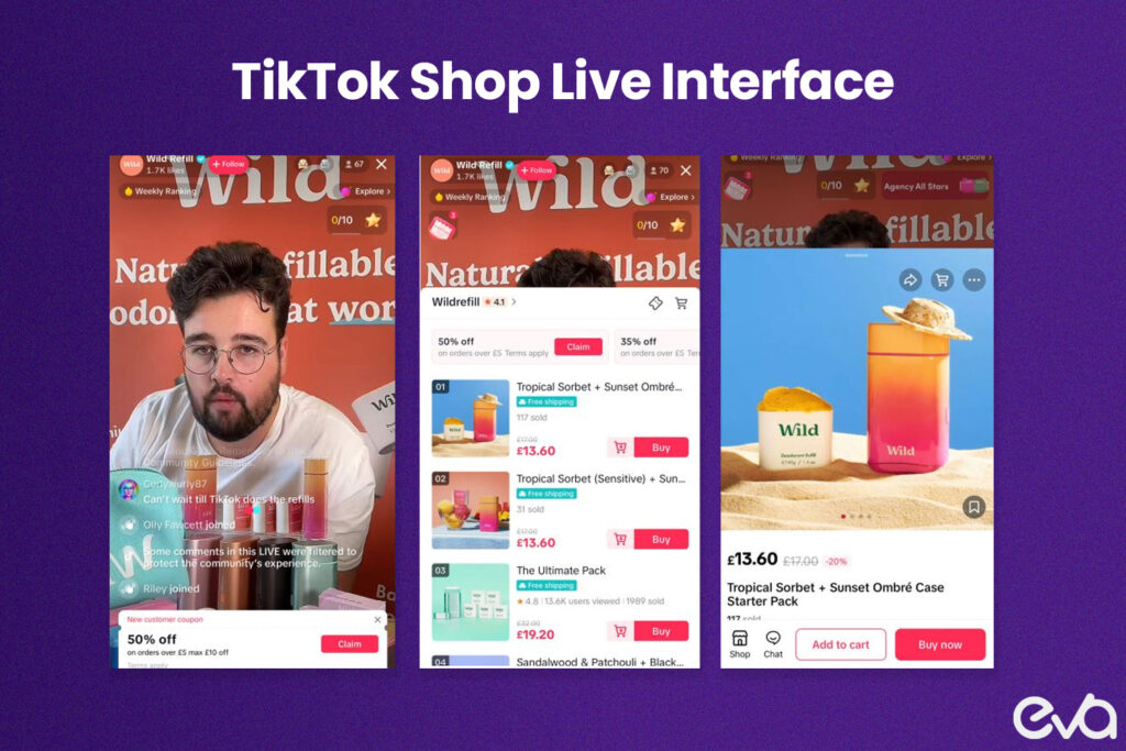 TikTok Shop Live Interface