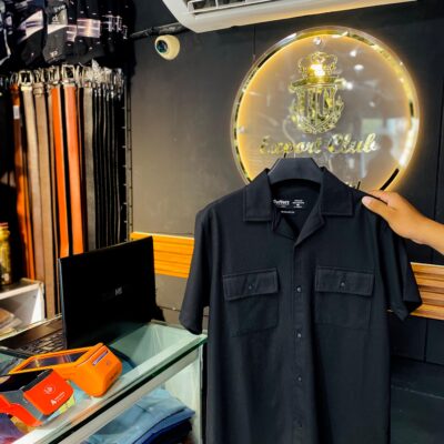 Premium imported men's casual shirt black fashion Pakistan