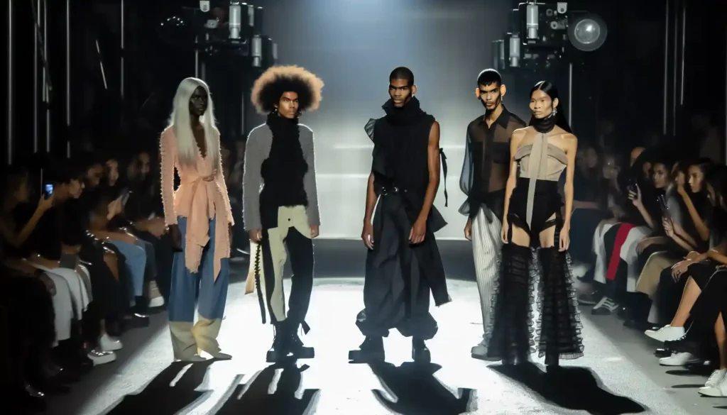 Contemporary edgy fashion with oversized silhouettes