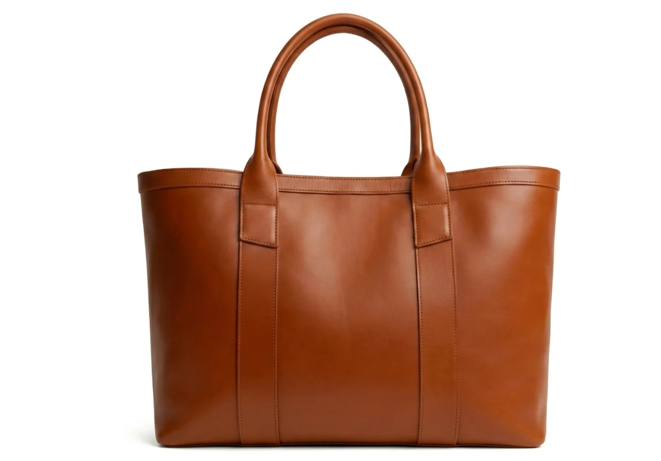 Frank Clegg Leather Works Chestnut Brown Structured Tote