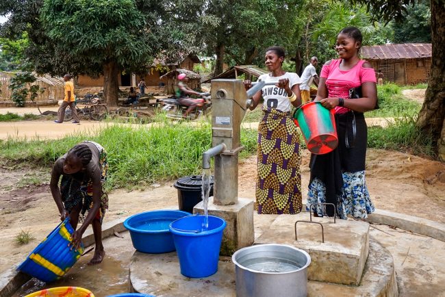 Community water borehole