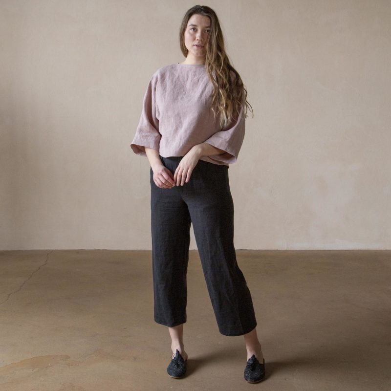 Hackwith Design House Women's Linen Wide-Leg Pants