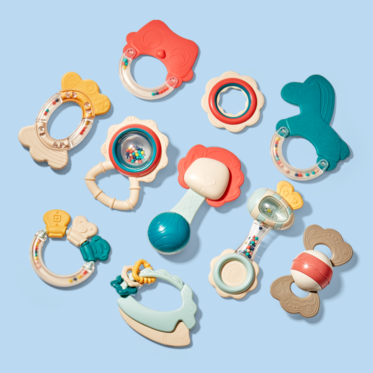 Hahaland Baby Rattle Teething Toys 10-Piece Set