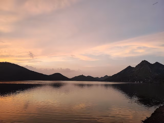 Bahubali Hills Udaipur Sunset View