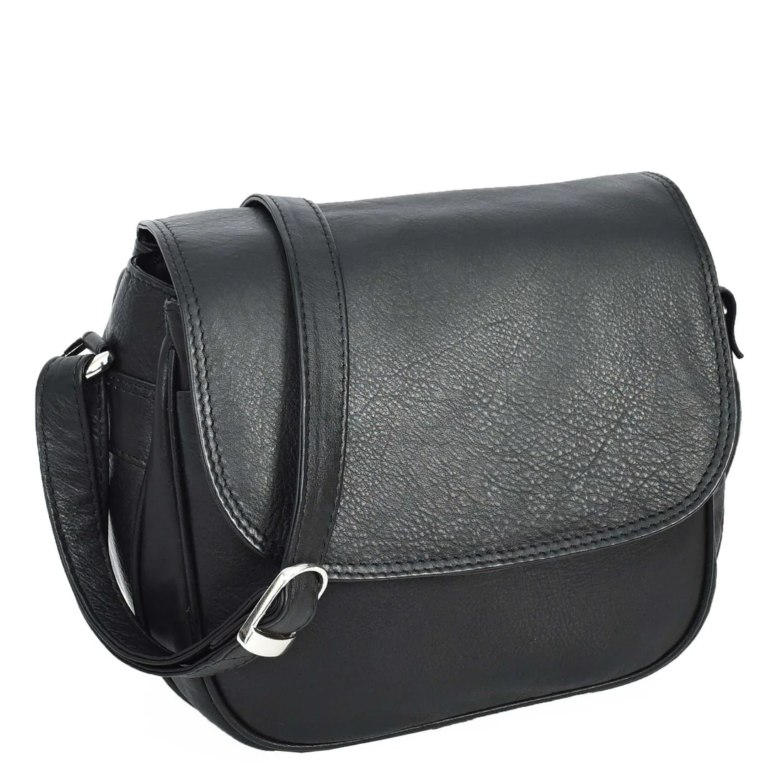 House of Leather Black Classic Crossbody Organizer