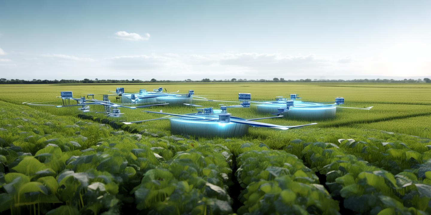 农业机器人和无人机在农场协同工作