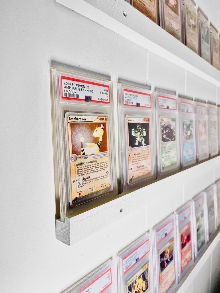 🔥36” Trading Card Display Shelf - Holds PSA, SGC & Other Graded Slabs -  White | eBay