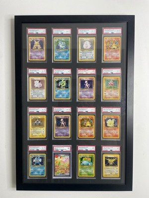 16 Slot Trading Card Wall Mountable Display Frame For Pokemon PSA/ACE/CGC  Slabs | eBay