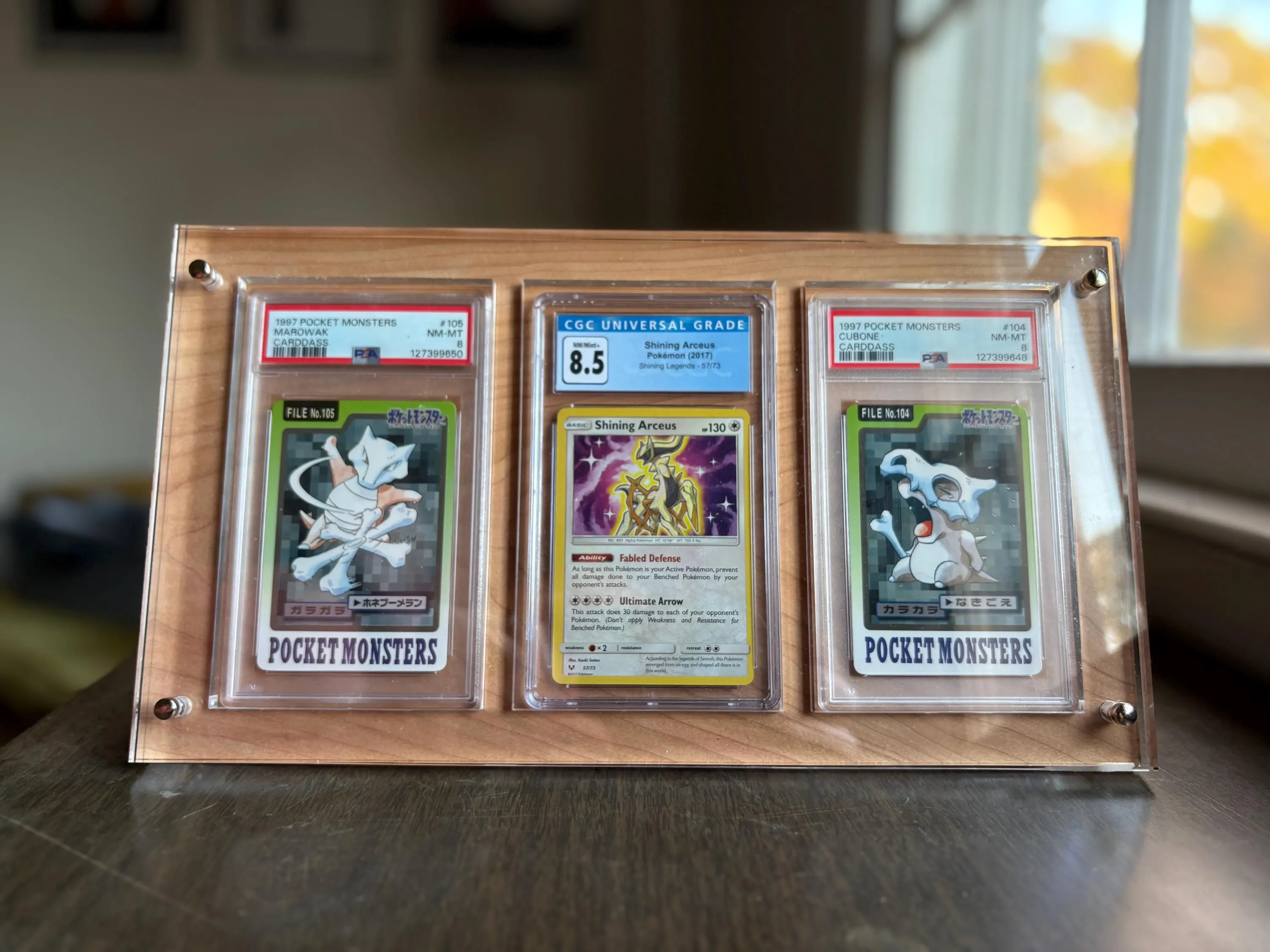 Acrylic & Solid Wood Slab Display – PSA / CGC Card Display for Desktop  (birch, Cherry, Walnut) - Etsy