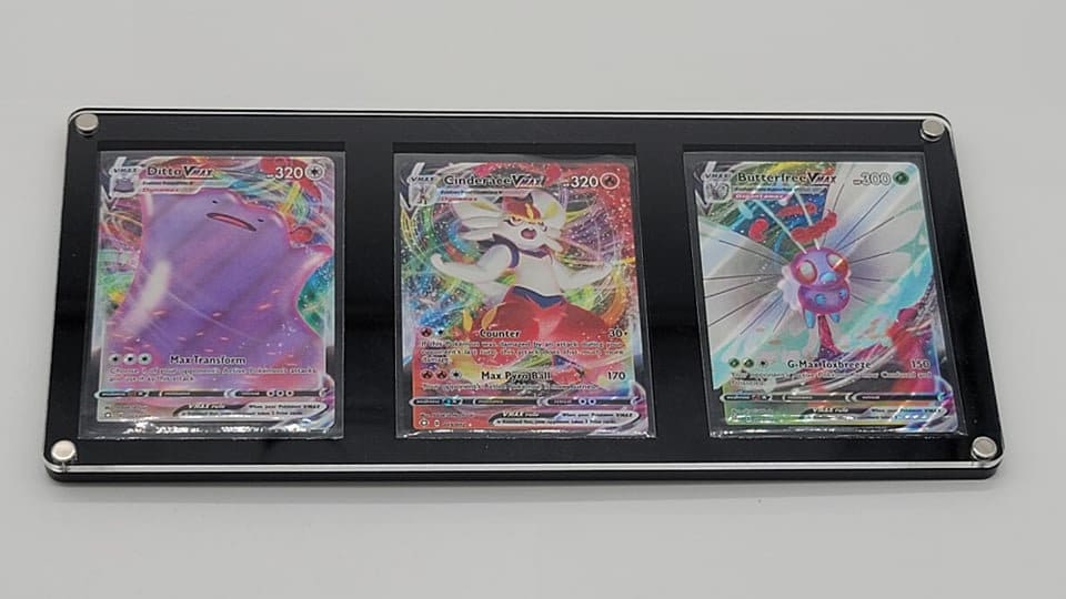 Pokemon Acrylic 3 Card Magnetic Display Case Framing/display Quality Grade  Fits Sleeved Cards - Etsy