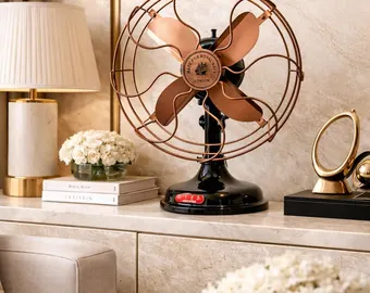 复古黄铜台式扇