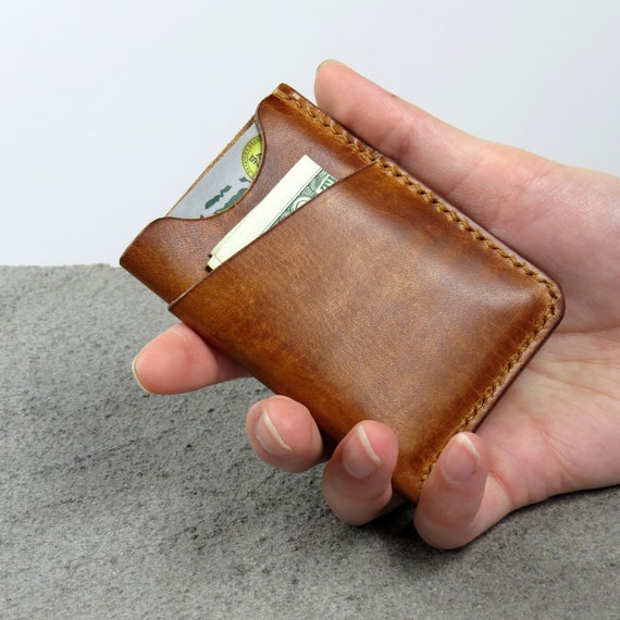 Etsy Handmade Minimalist Leather Card Wallet