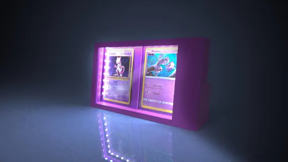 2 Card Display Frame LED Illuminated - 3 Card Display Case LED Illuminated  Light Box (12v Wall Adapter Included) - Etsy
