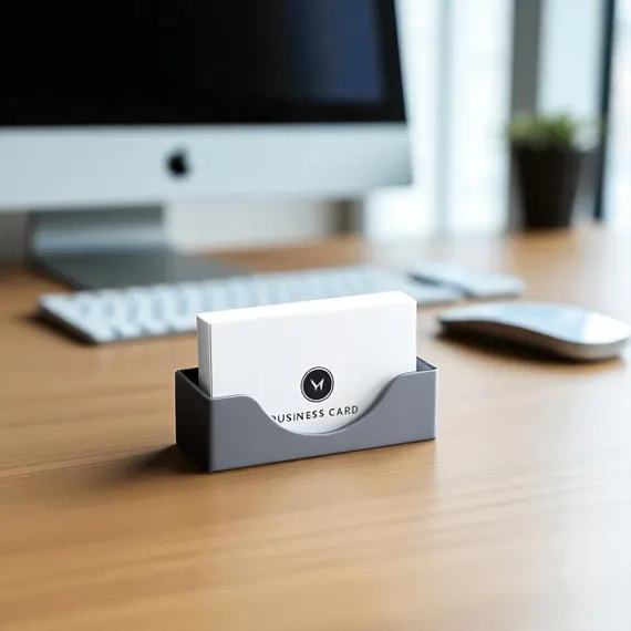 Minimalist Business Card Holder | Modern Desk Card Stand | Sleek Office  Organizer - Etsy