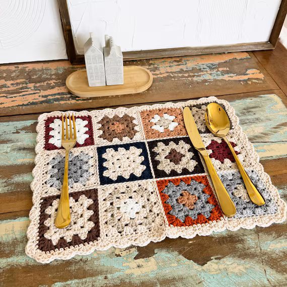Rustic Cottage Crochet Placemat Pattern | Beginner-friendly DIY Tutorial | Crochet Pattern for Home Decor | English PDF | Brushnhook