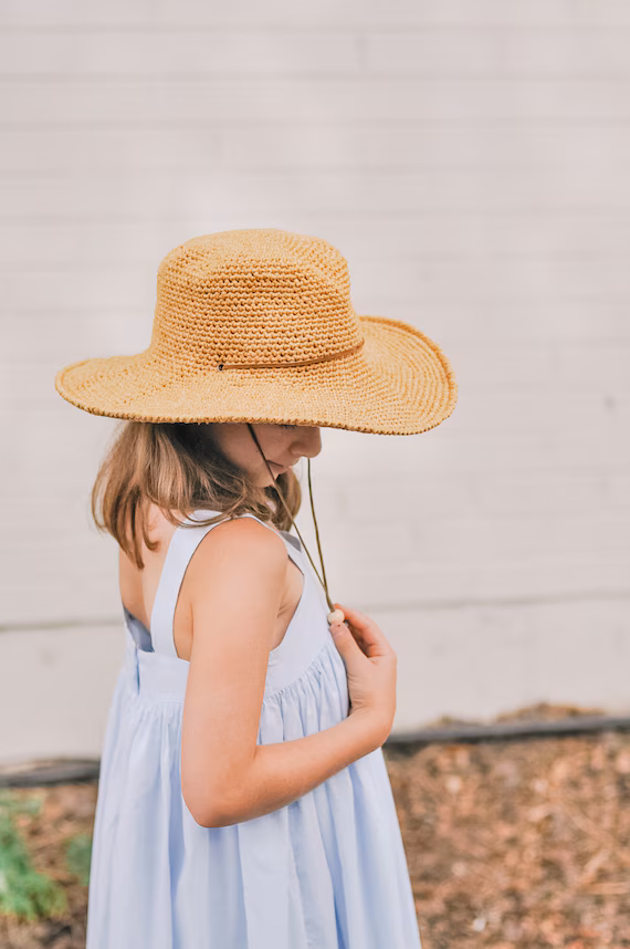Crochet Pattern / Crochet Sun Hat Pattern / Kids Sun Hat / Crochet Pattern for Hats / Summer Hat / Cleo Wide Brim Fedora Pattern PDF - Etsy UK