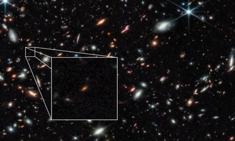 Distant galaxy observed by James Webb Space Telescope