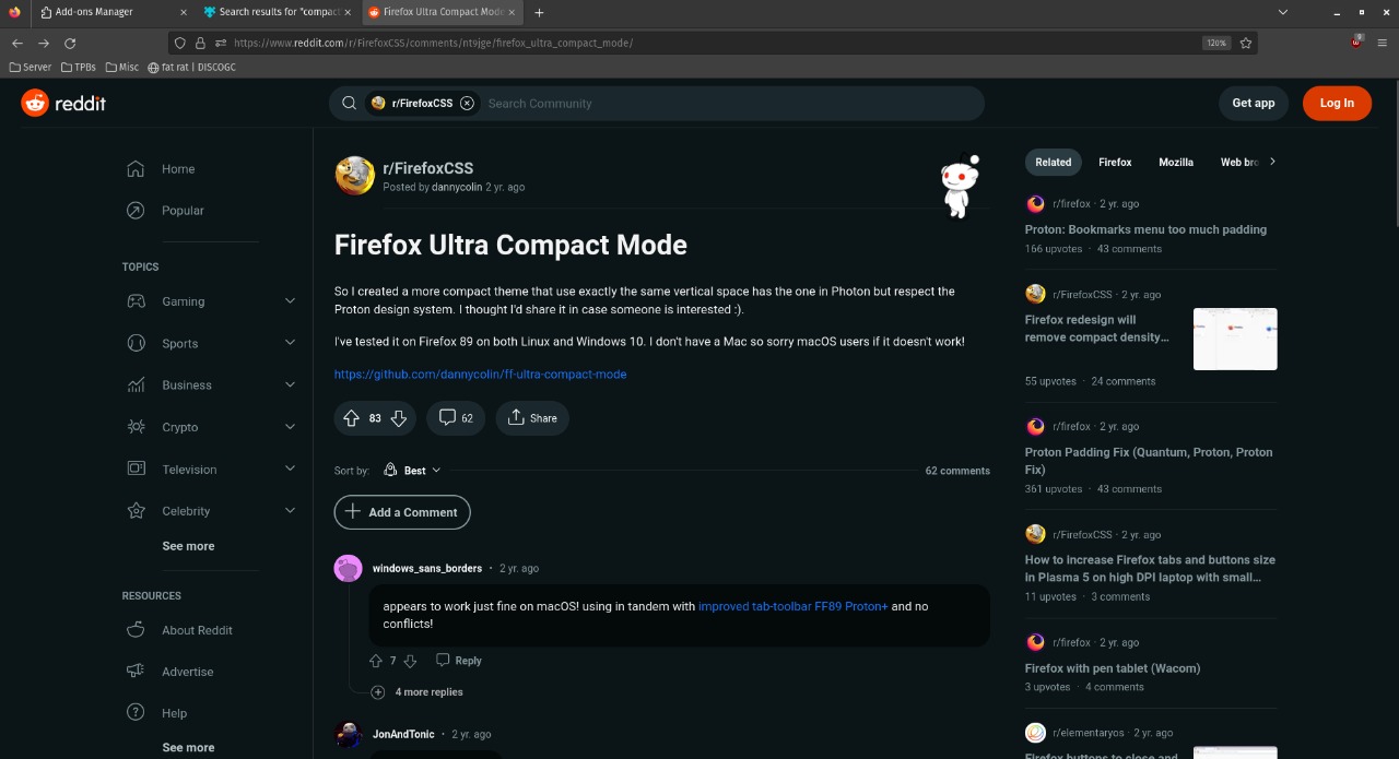 Reddit技术论坛讨论截图