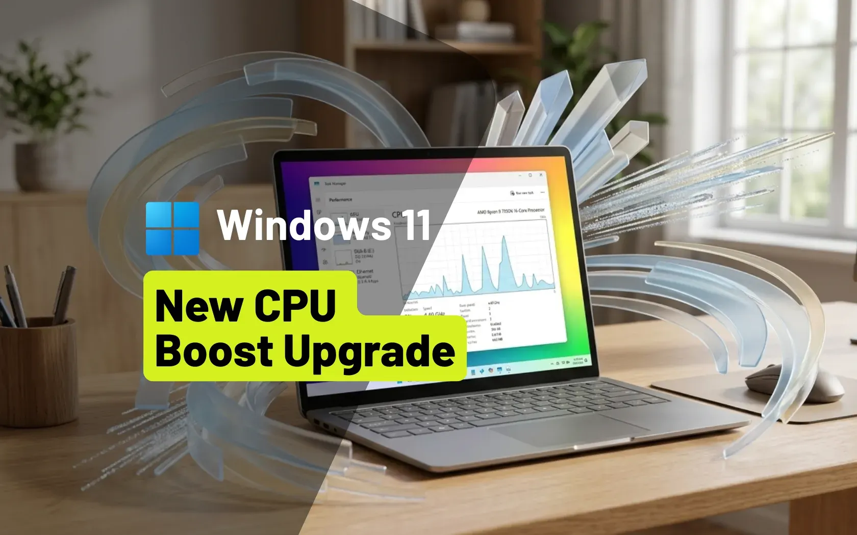 Windows 11 Low Latency Profile feature boosting CPU speed for faster app launches