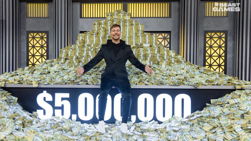 Beast Games Season 1 Winner Jeffrey Randall Allen with Money