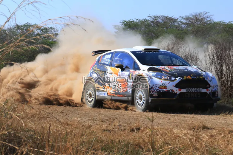 Rally Car in Dust