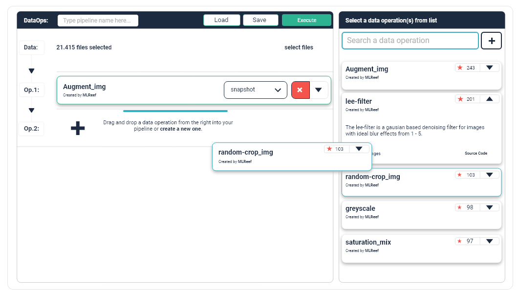 MLOps platform interface