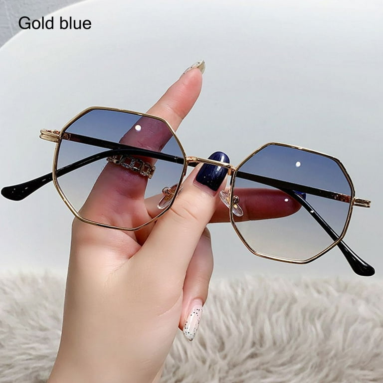 Black Round Gradient Lens Sunglasses