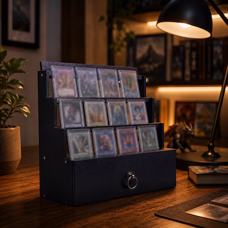 4 Tier Card Display Stand, Wooden Graded Card Display Rack for Sports Cards,  Desktop Card Holder for Card Collection, Showcase Organizer for  Collectibles - Walmart.com