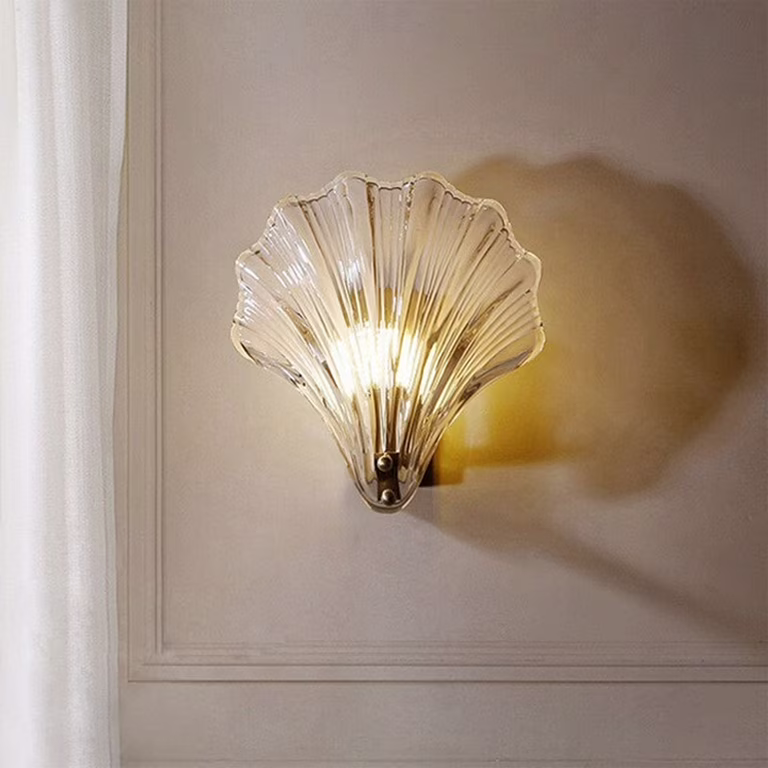 贝壳玻璃壁灯