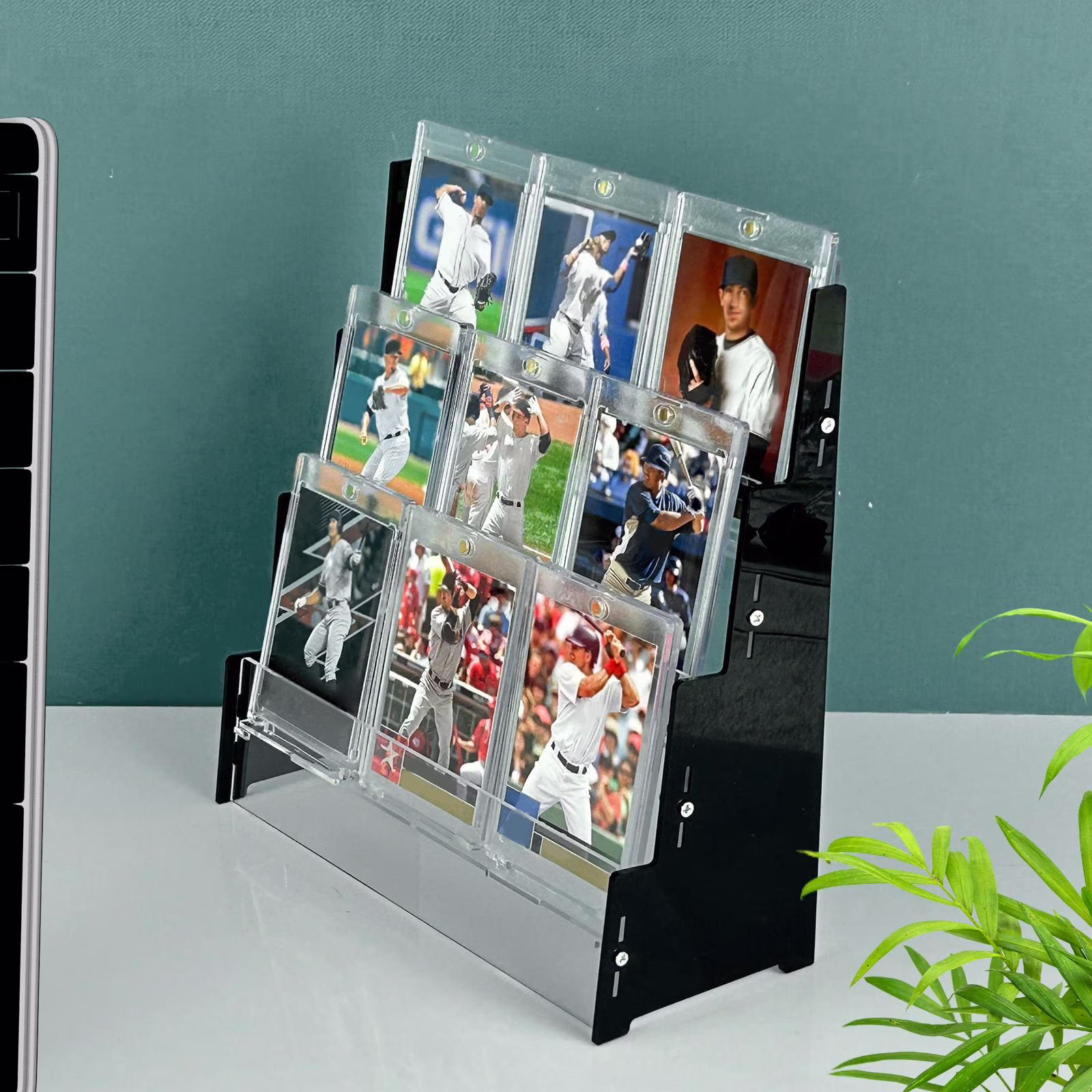 kesoto Sport Cards Display Shelf 3 Tiers Showcase Sleeved Trading Cards  Display Stand Games Card Storage Holder for Countertop Store, Black -  Walmart.com
