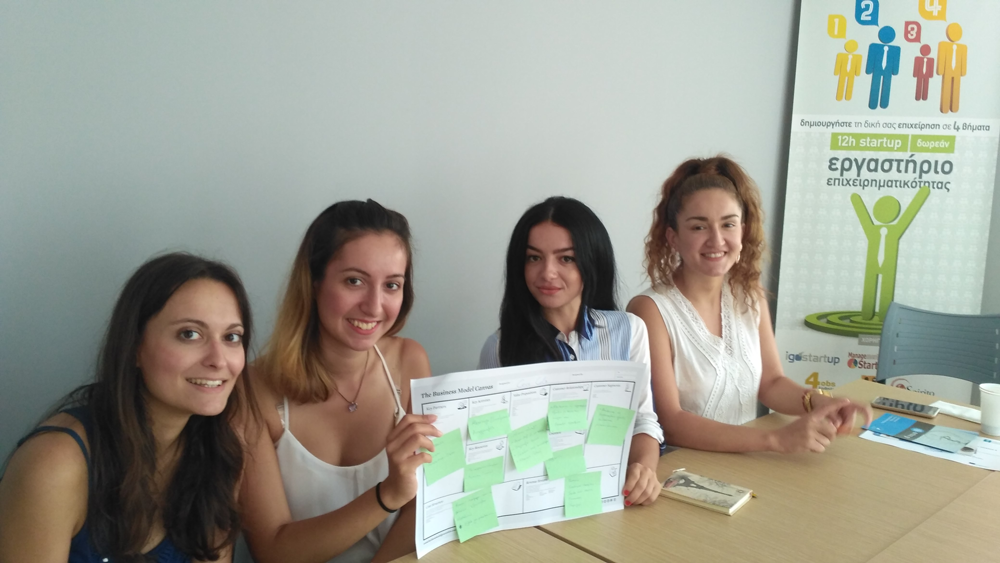 Tineri antreprenori la workshop