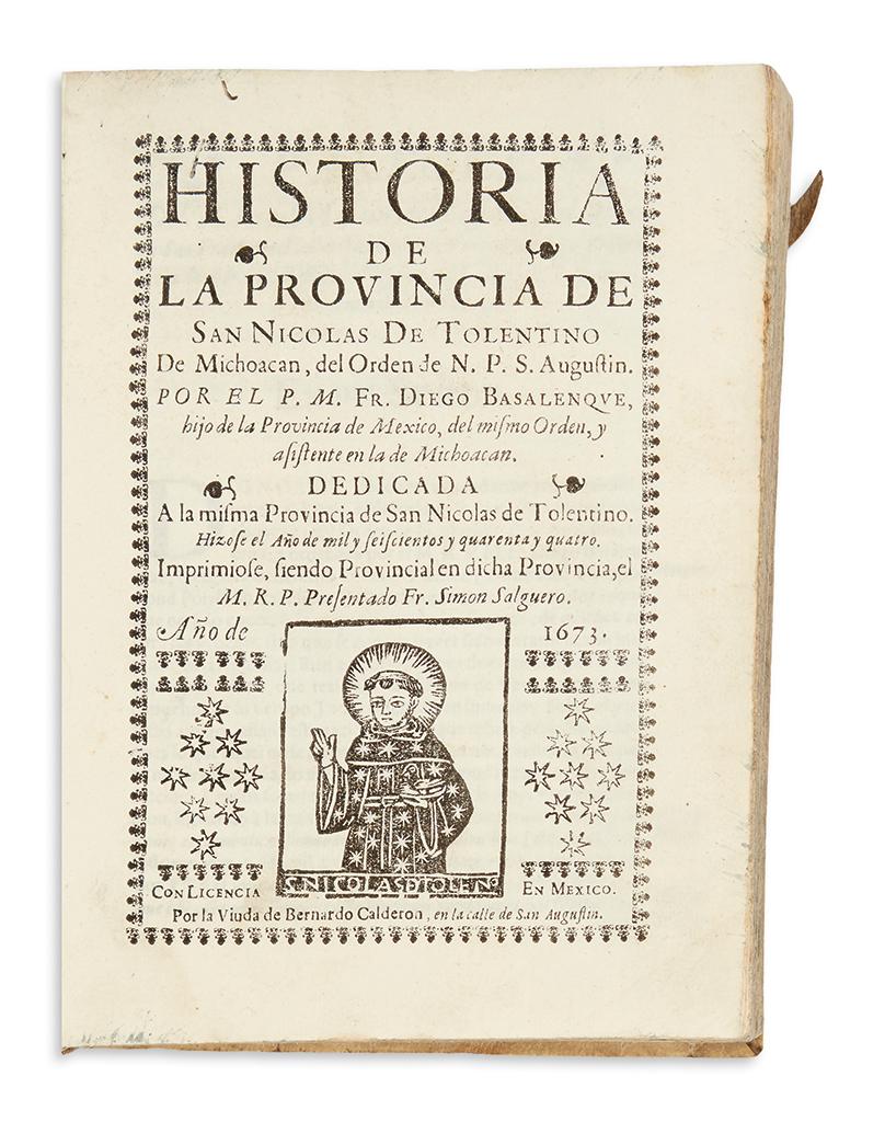 Manuscrito histórico de Fray Diego de Basalenque, 1673