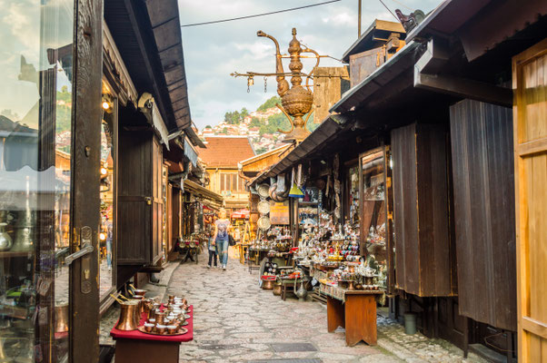 Baščaršija bazaar in Sarajevo, Bosnia