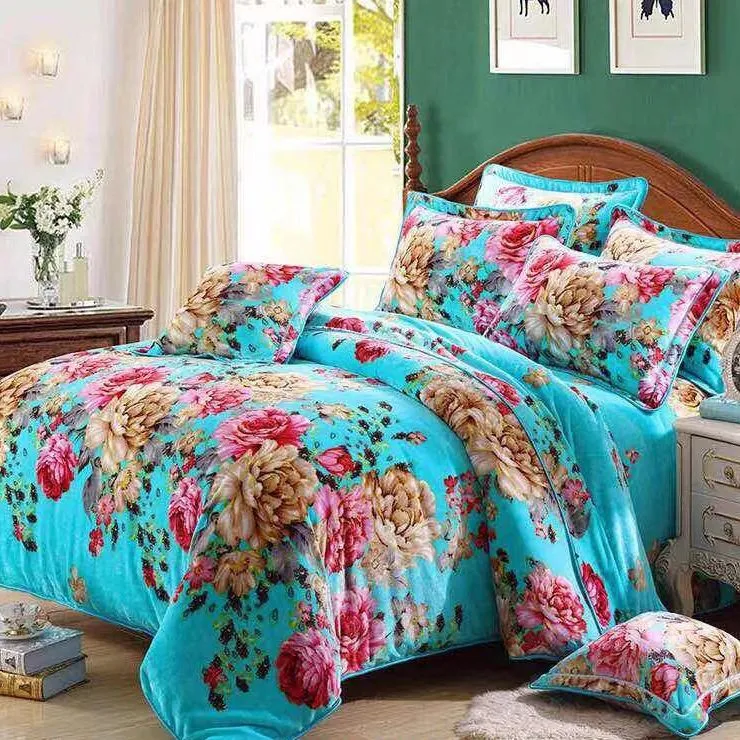 Colourful printed bedding set