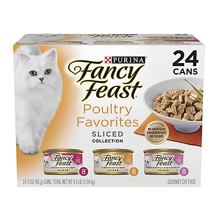 Fancy Feast Gourmet Wet Cat Food Variety Pack, 30 Cans